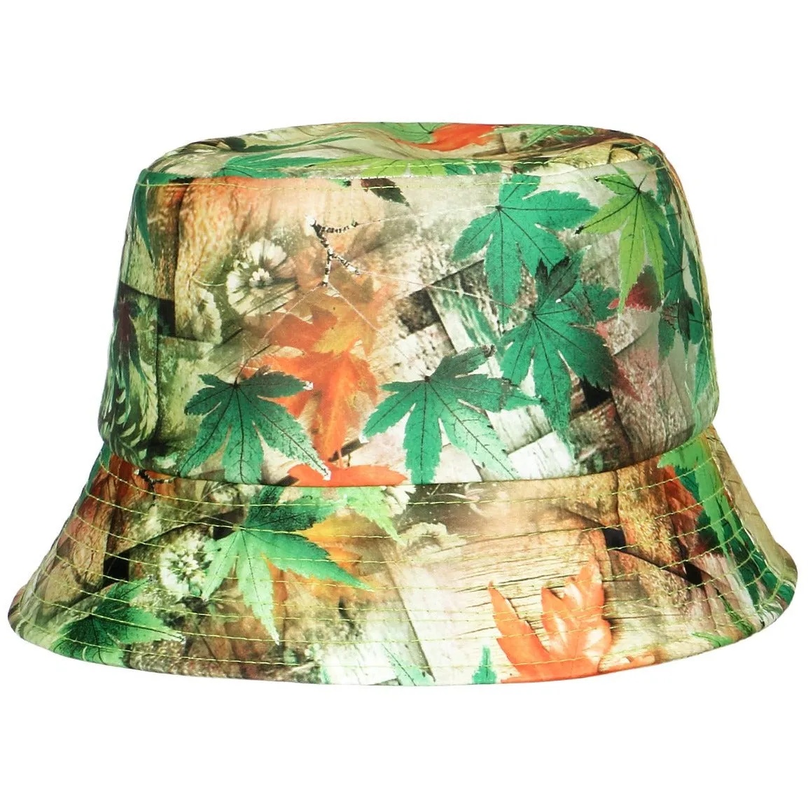 Marijuana Weed Print Summer Bucket Hat