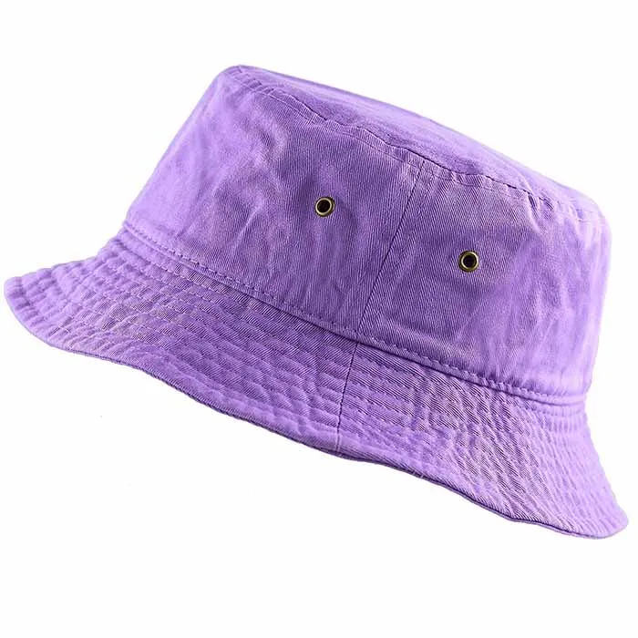 Newhattan 100% Cotton Solid Bucket hats Unisex