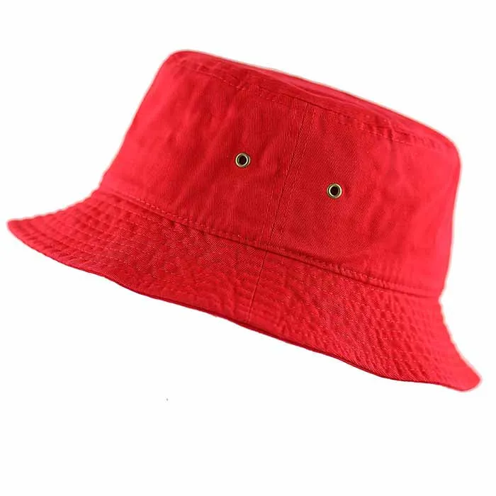 Newhattan 100% Cotton Solid Bucket hats Unisex