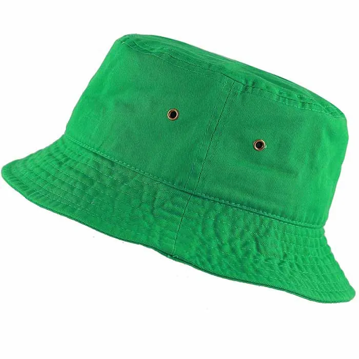 Newhattan 100% Cotton Solid Bucket hats Unisex