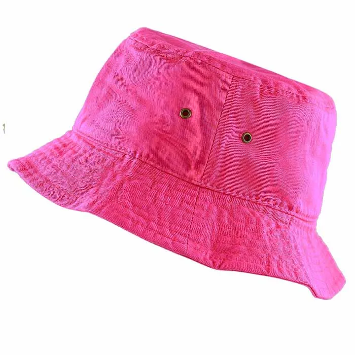 Newhattan 100% Cotton Solid Bucket hats Unisex