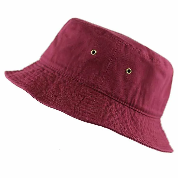 Newhattan 100% Cotton Solid Bucket hats Unisex