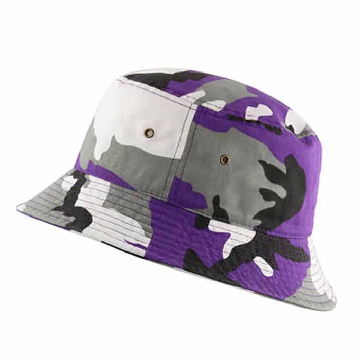 Newhattan Cotton Camo Bucket hats Unisex