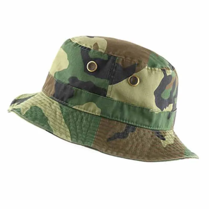 Newhattan Cotton Camo Bucket hats Unisex