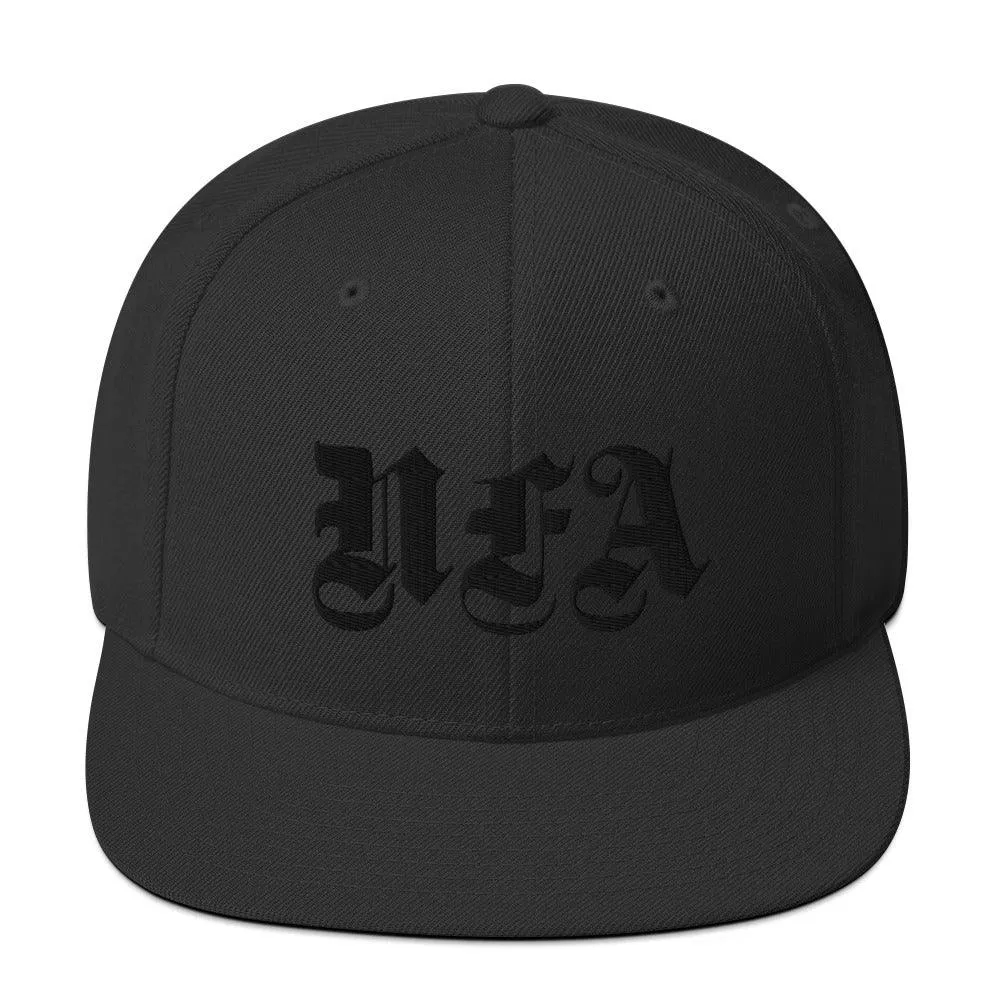 NFA Black Embroidery Snapback Hat