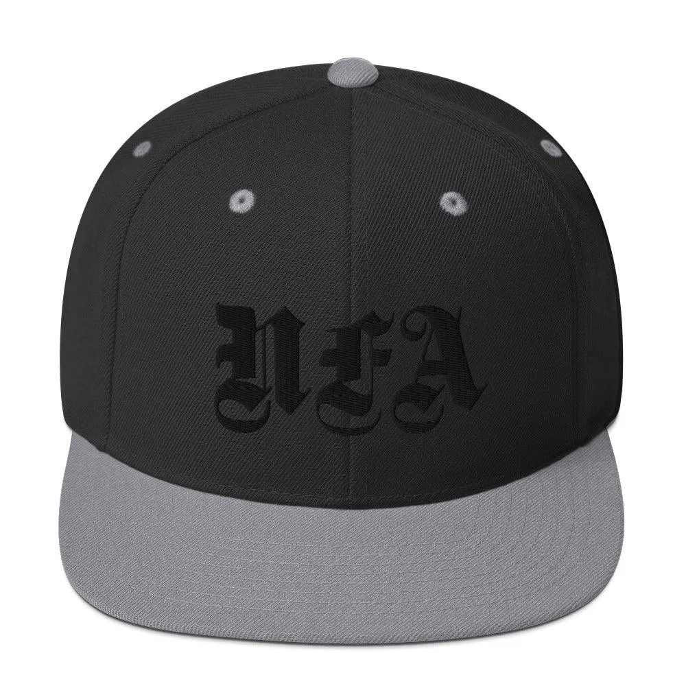 NFA Black Embroidery Snapback Hat