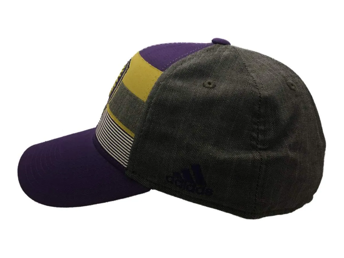 Orlando City SC Adidas Tri-Colored Striped Structured Baseball Hat Cap (S/M)