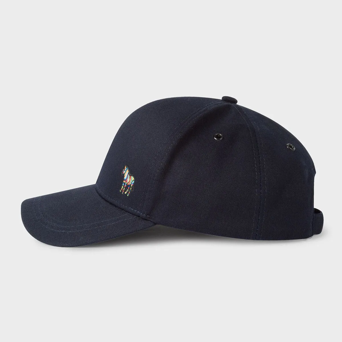 Paul Smith - Men's Cotton Zebra Logo Baseball Cap in Navy