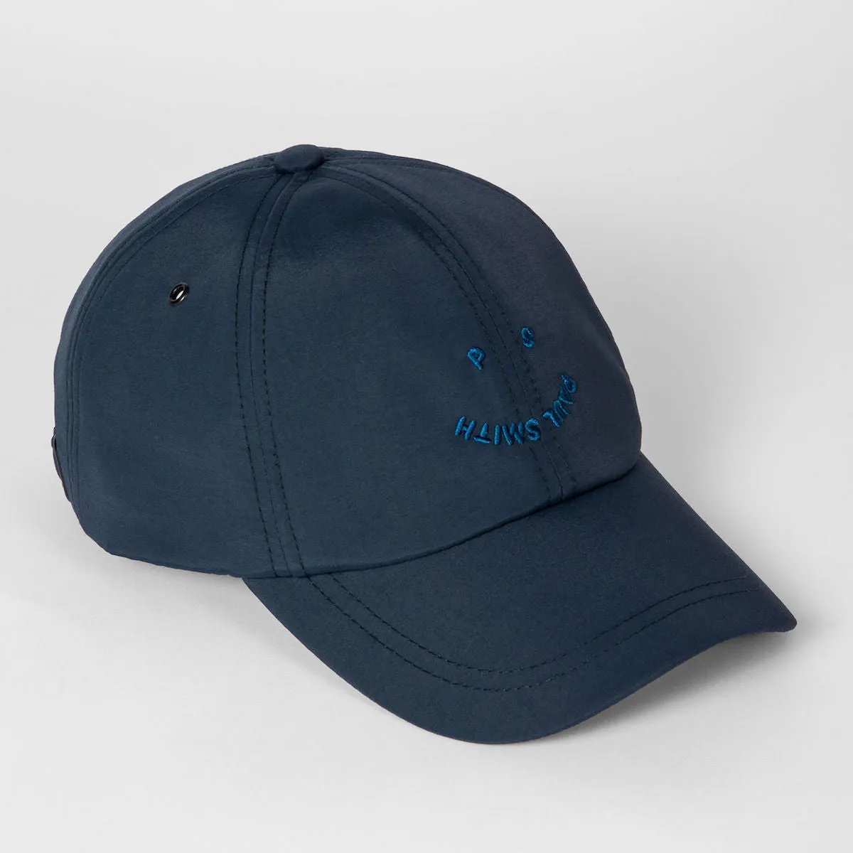 Paul Smith - Men's 'PS Happy' Logo Baseball Cap in Navy