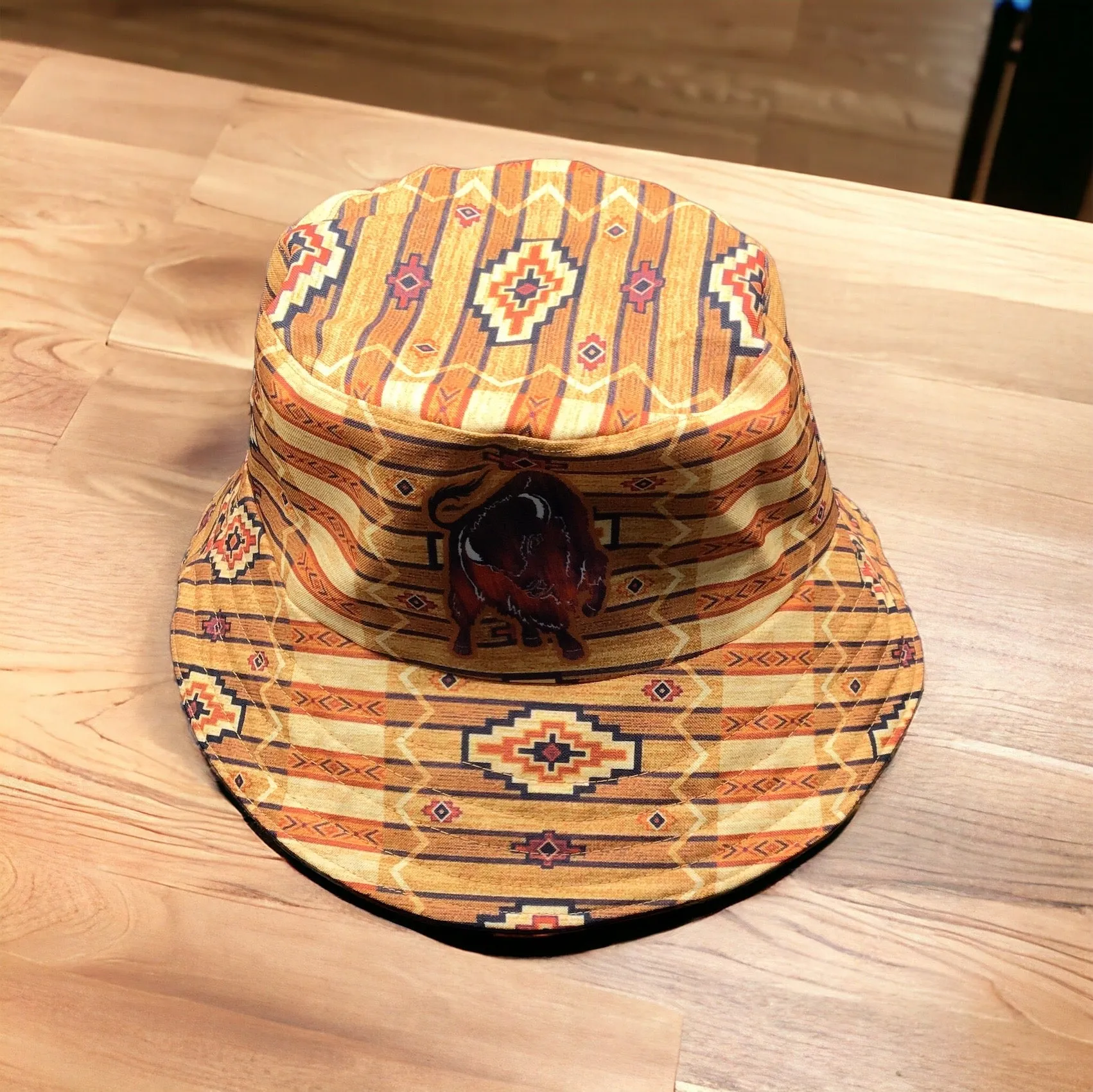 Red Native design Bucket Hat