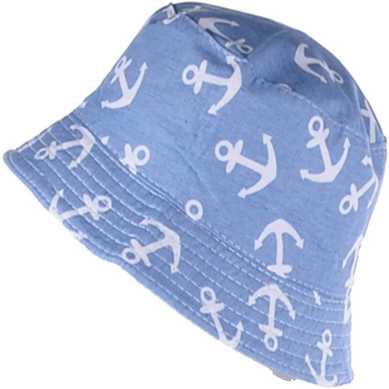 Reversible Printed Bucket hat JH615 lightblue