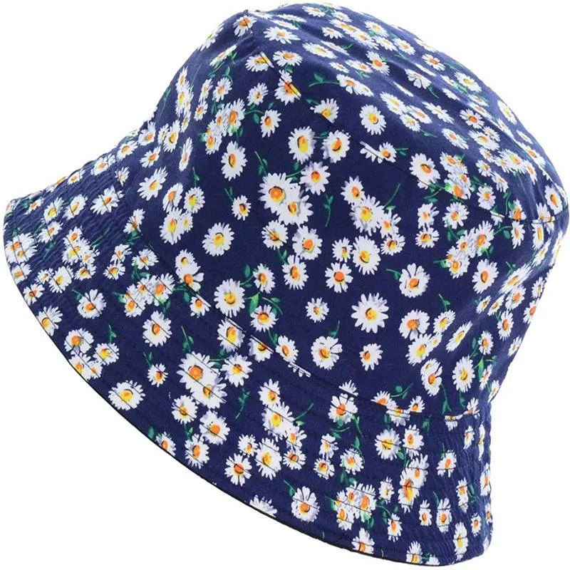 Reversible Printed Bucket hat JH867 navy