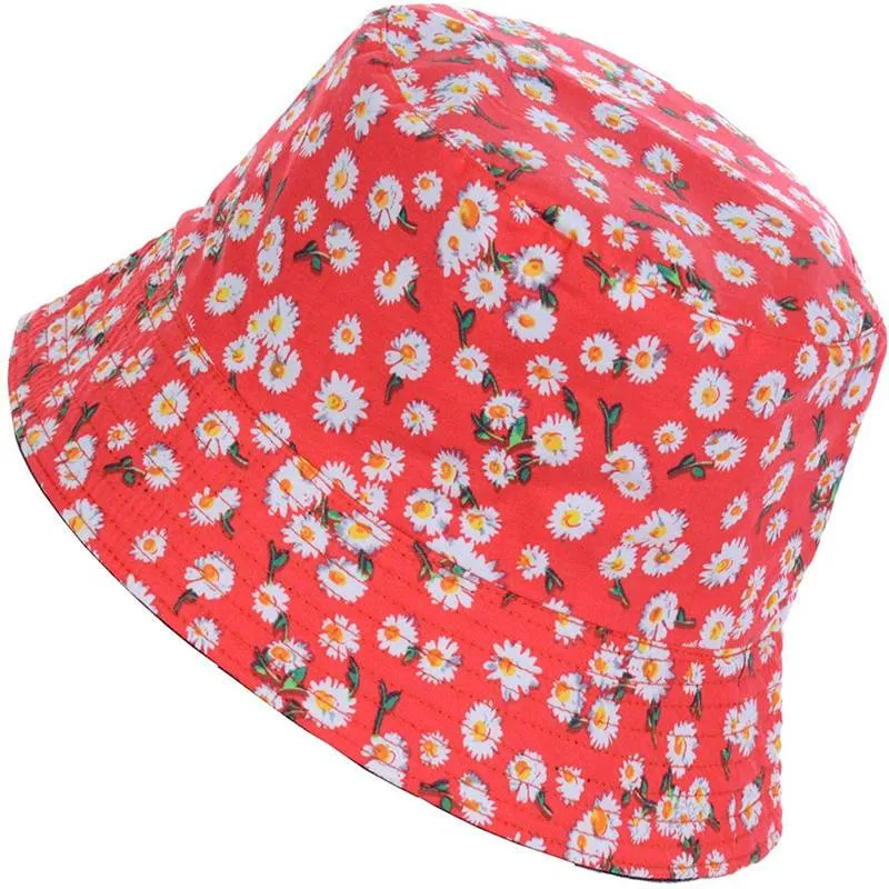 Reversible Printed Bucket hat JH867 red