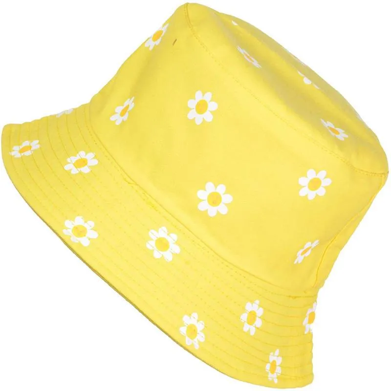 Reversible Printed Bucket hat JH876 yellow