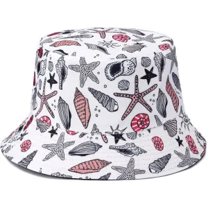 Reversible Printed Bucket hat JH894 White