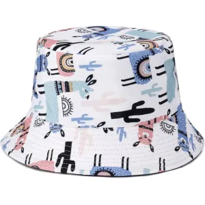 Reversible Printed Bucket hat JH896 White