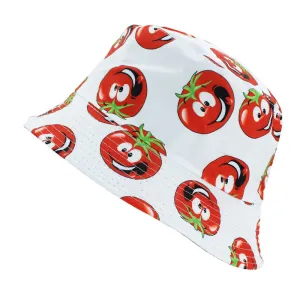 Reversible Tomatos Printed Bucket Hat