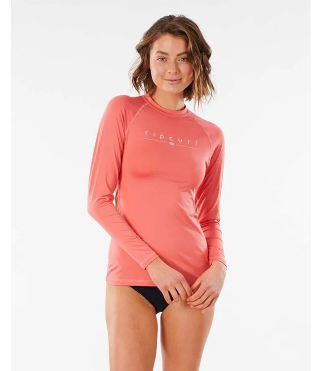 Ripcurl Golden Rays Relaxed Long Sleeve Rashy (2022) - Coral