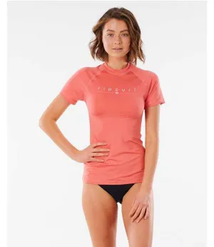 Ripcurl Golden Rays Relaxed Short Sleeve Rashy (2022) - Coral