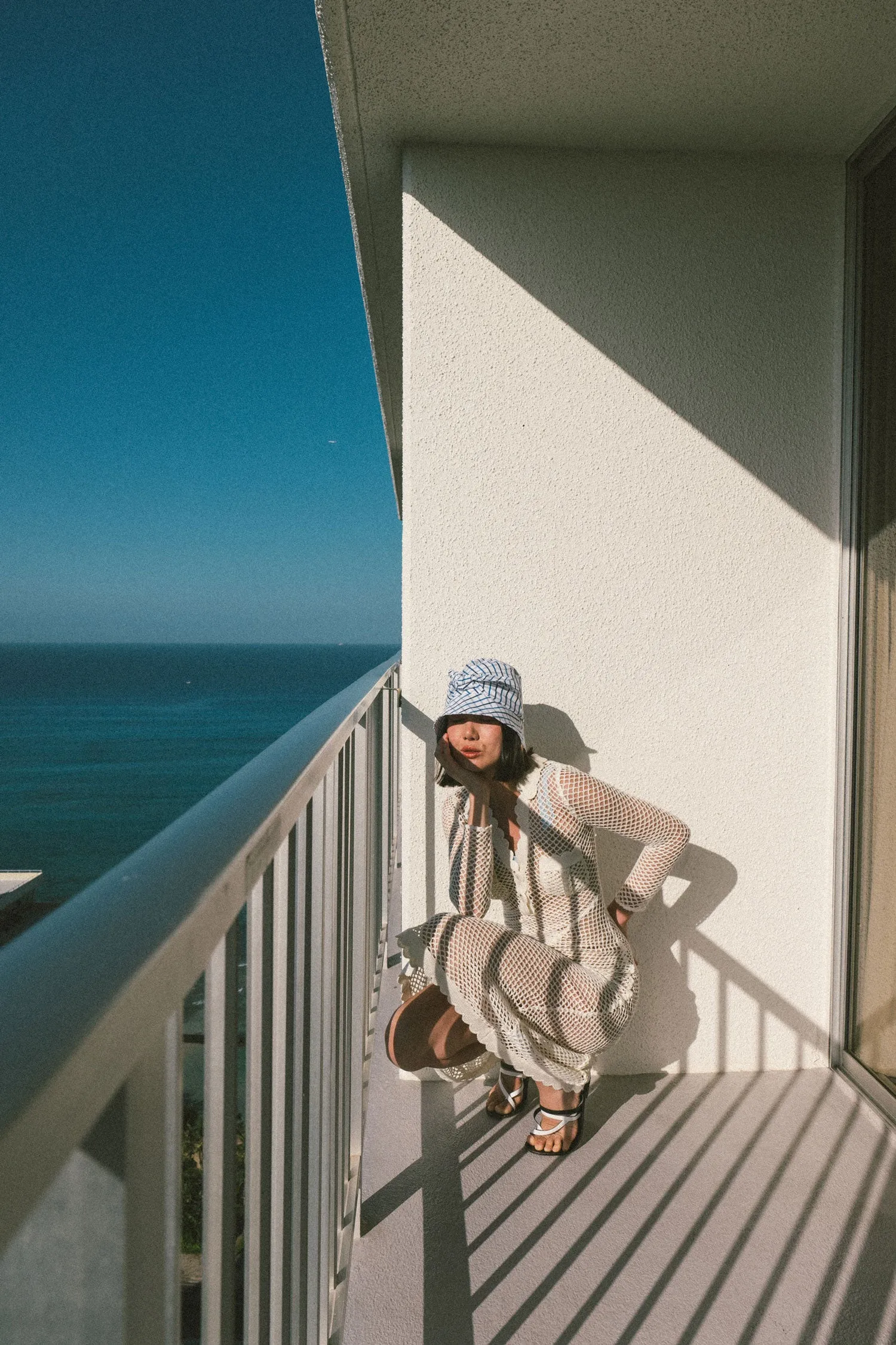 Shelley: Gingham Cotton Bucket Hat with Bow As Seen on Dylana Suarez