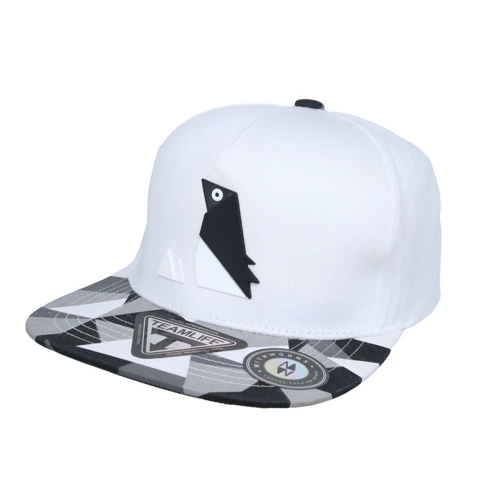 Snapback Hat Loopy Sheep Paper Fold Patch Geometry Pattern Flat Brim Cotton Baseball Cap TR21421