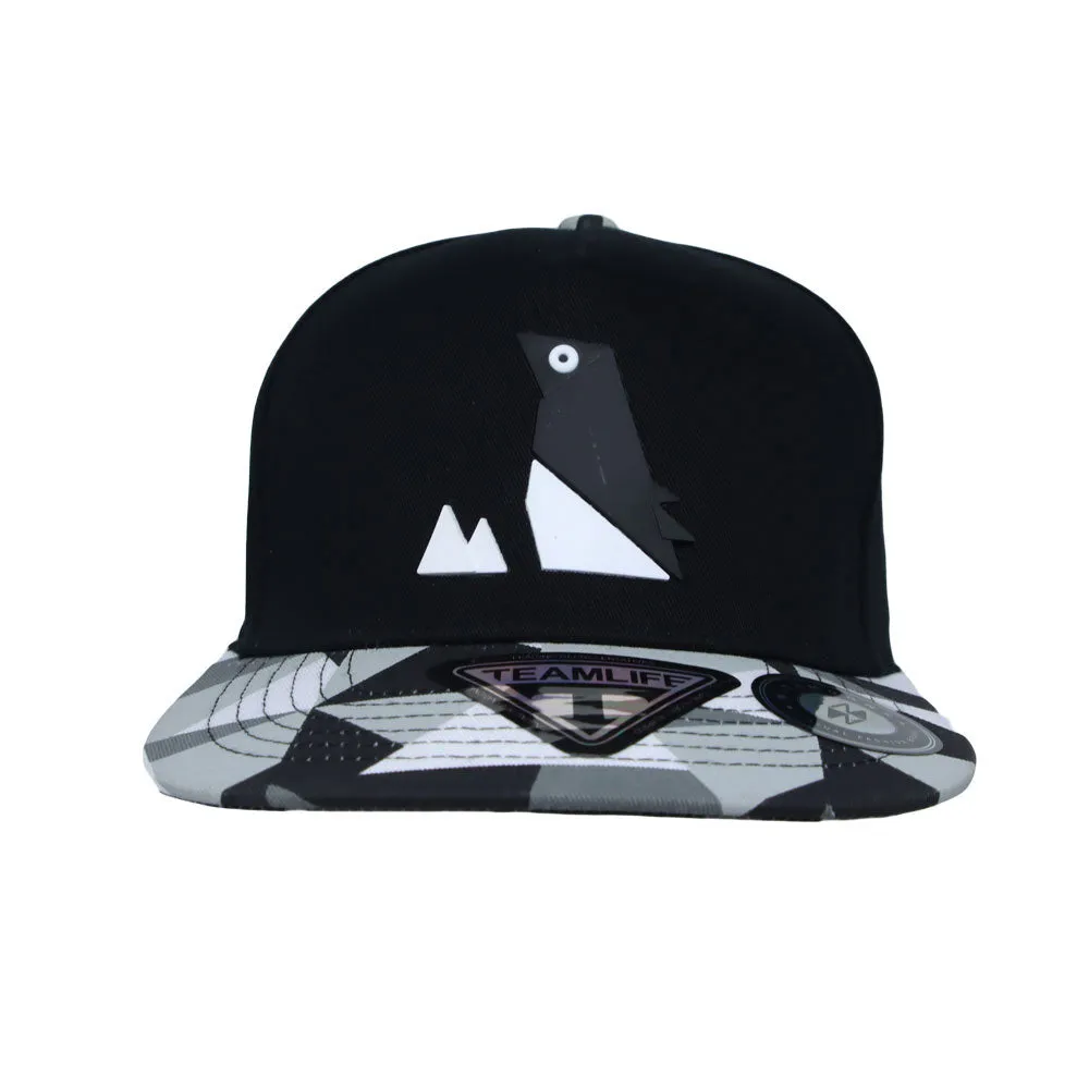 Snapback Hat Loopy Sheep Paper Fold Patch Geometry Pattern Flat Brim Cotton Baseball Cap TR21421