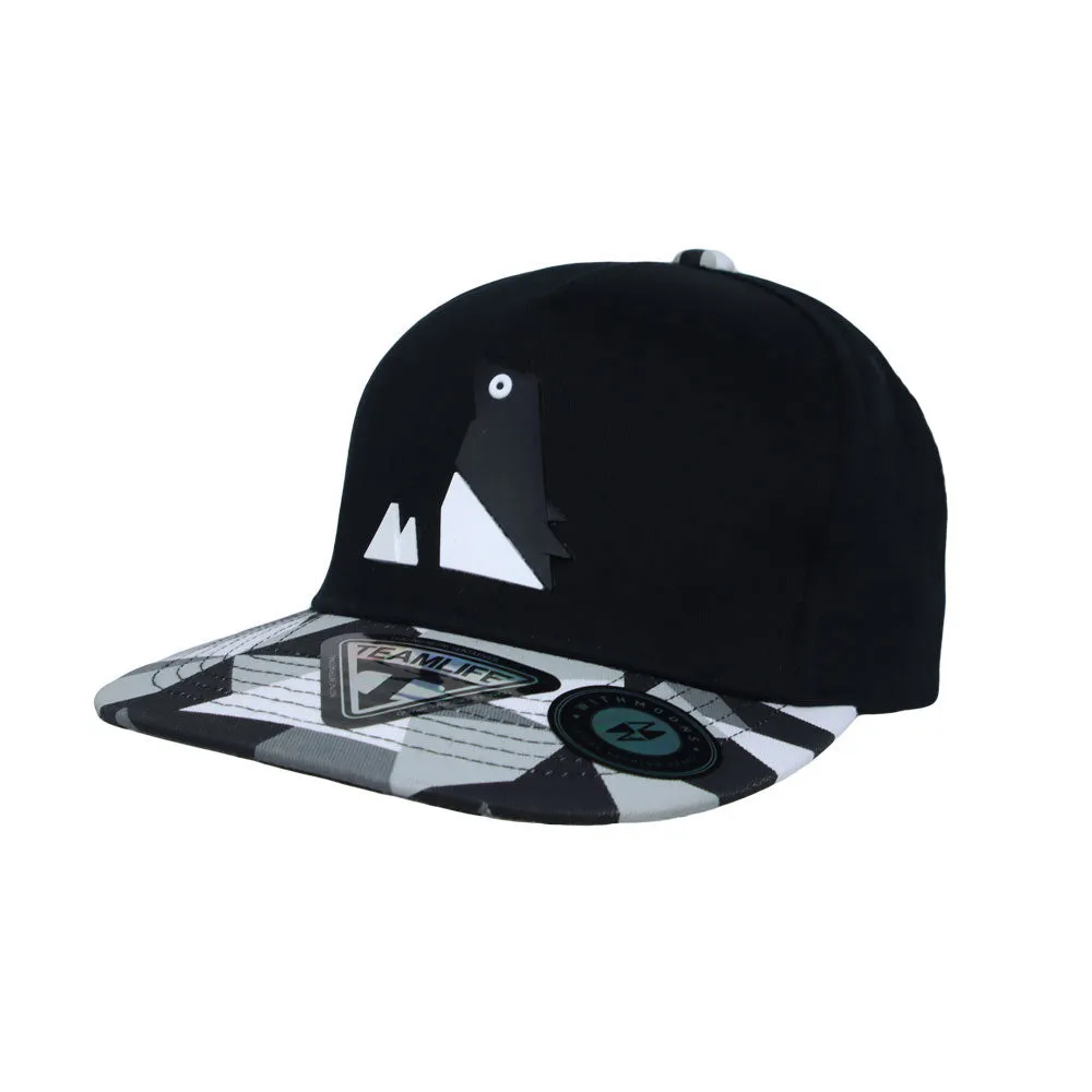 Snapback Hat Loopy Sheep Paper Fold Patch Geometry Pattern Flat Brim Cotton Baseball Cap TR21421