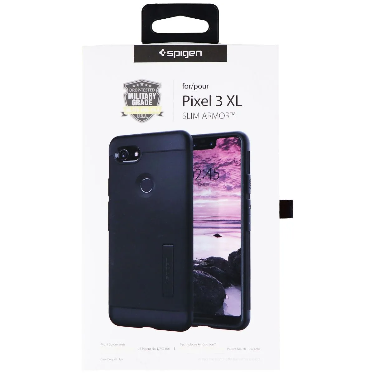 Spigen Slim Armor Case with Kickstand for Google Pixel 3 XL - Black