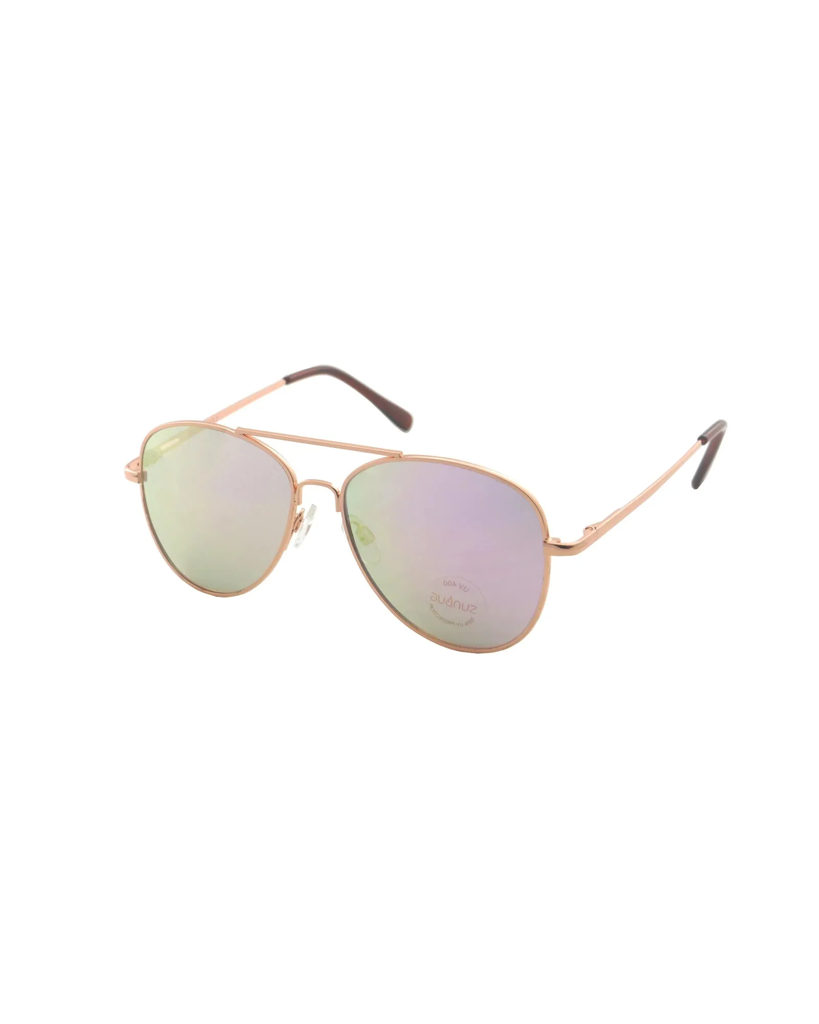 Sunbug Rose Gold Pilot Sunglasses