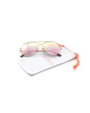 Sunbug Rose Gold Pilot Sunglasses