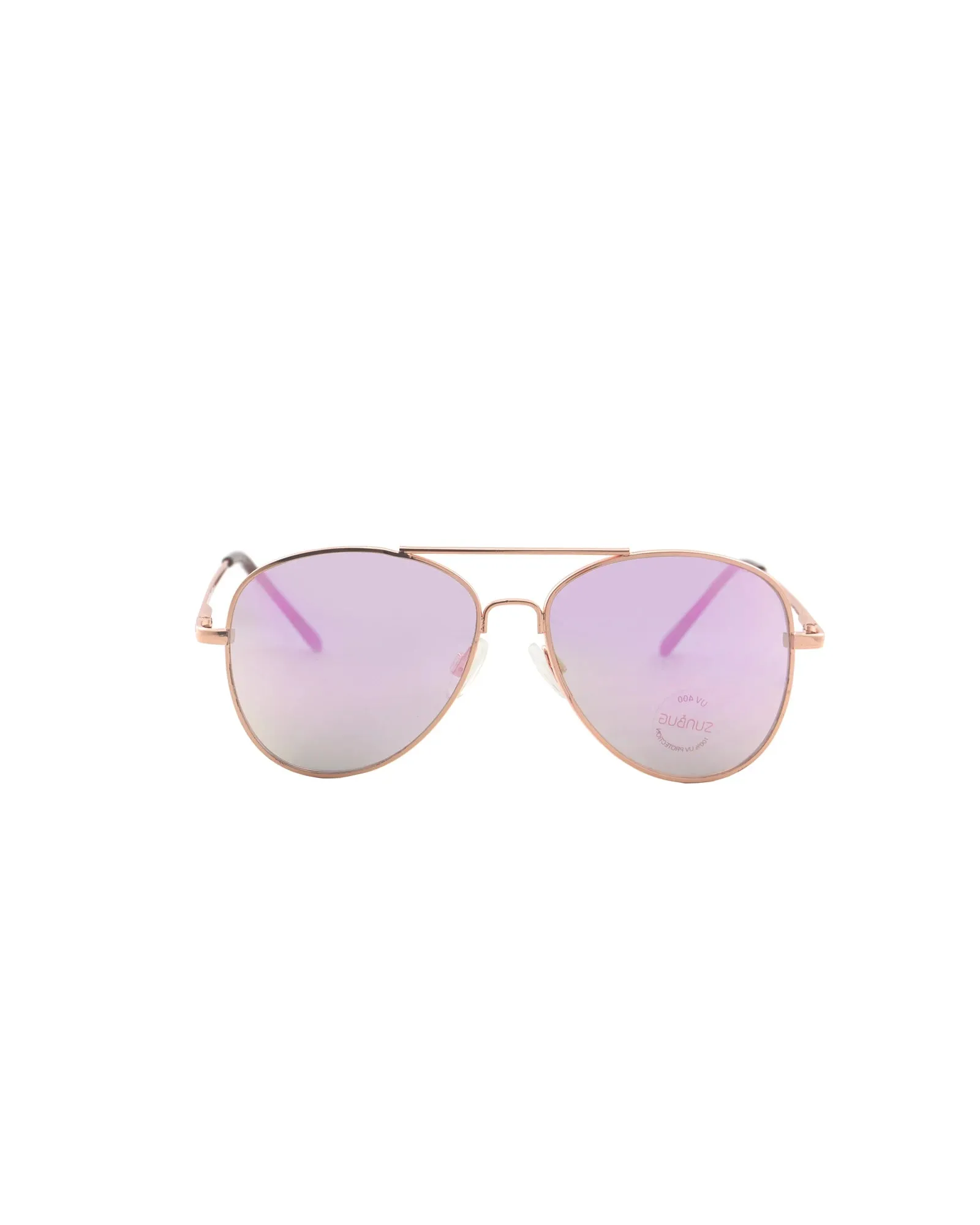 Sunbug Rose Gold Pilot Sunglasses