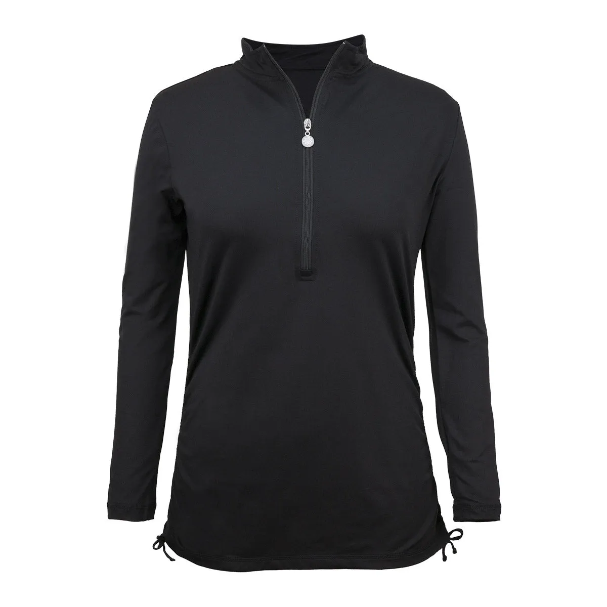 Women's Long Sleeve Half Zip Ruched Sun Shirt