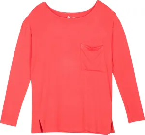 Women's Long Sleeve Relaxed Fit "Boyfriend Pocket T" Shirt